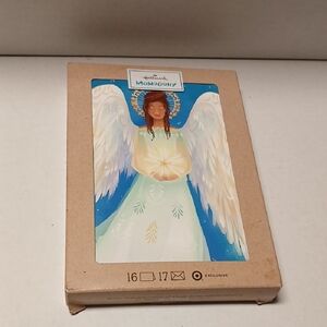 Hallmark Mahogany Angel Cards  Blue White NWT